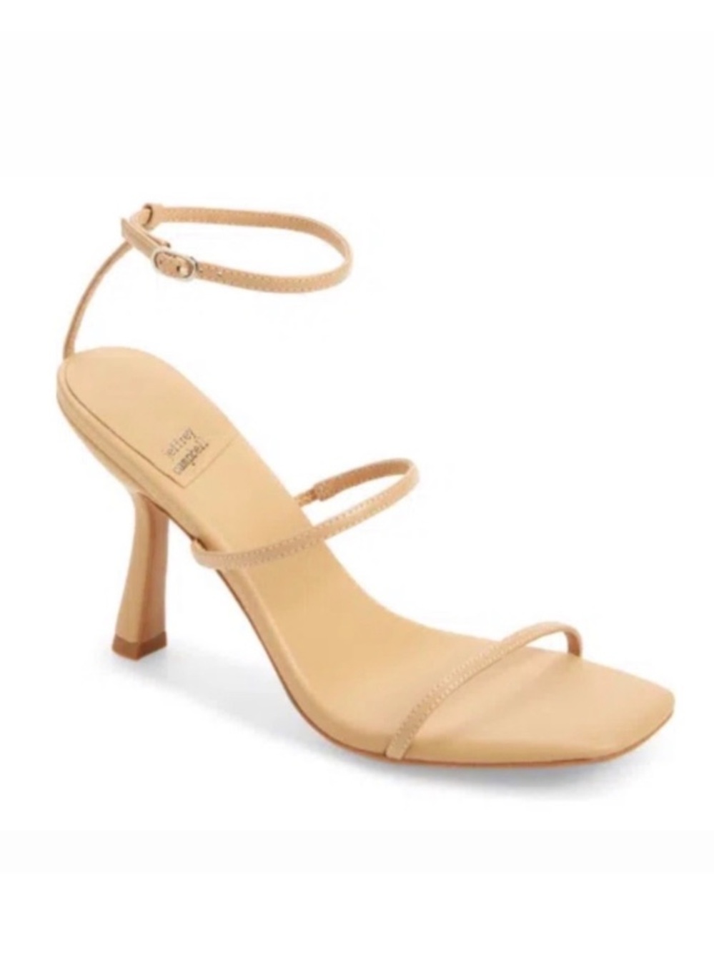 New Jeffrey Campbell Monica Ankle Strap Heeled Sandal in Natural Size 8.5